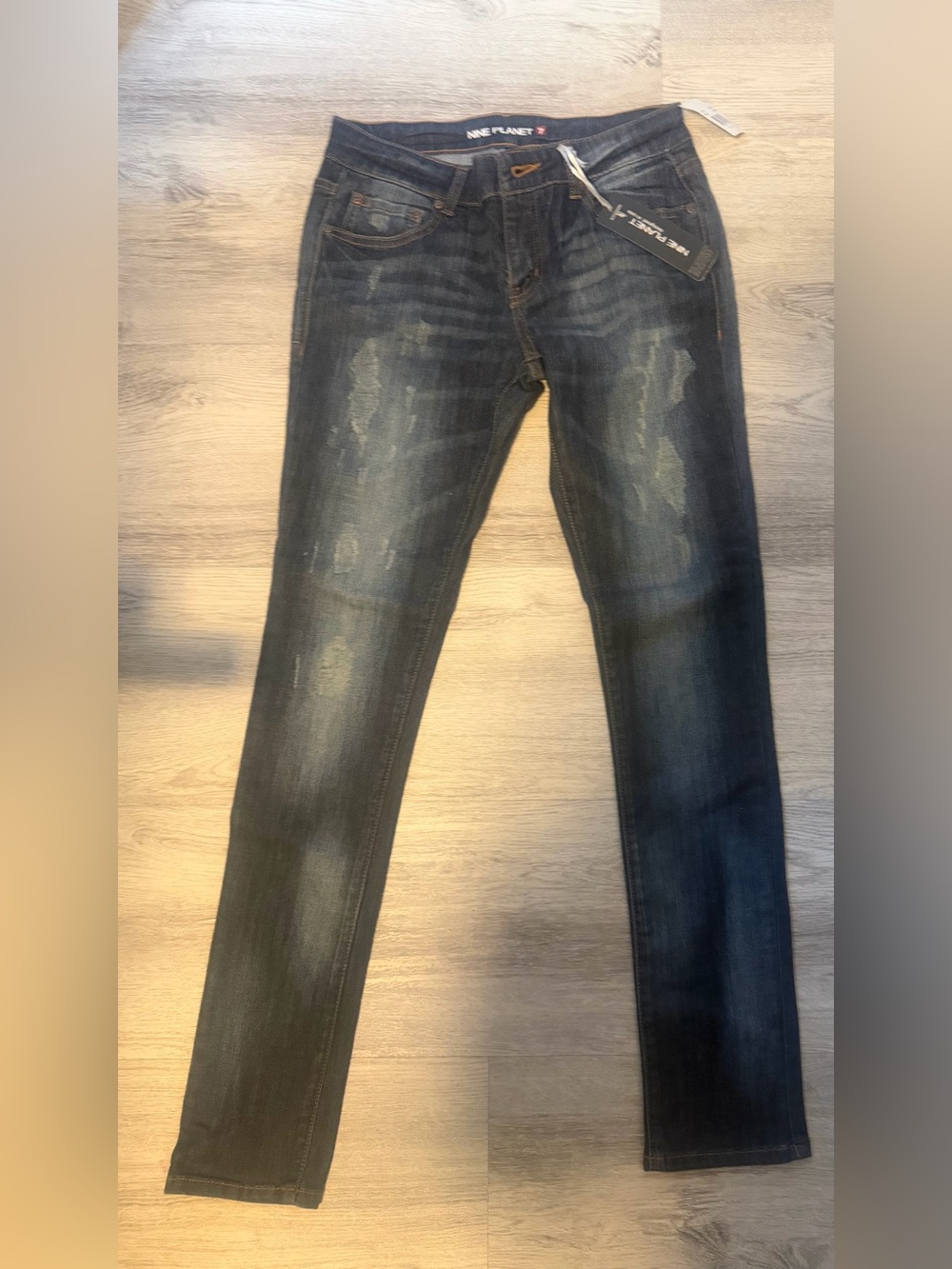 Nine Planet Women's Skinny Jeans - Dark Blue Wash
